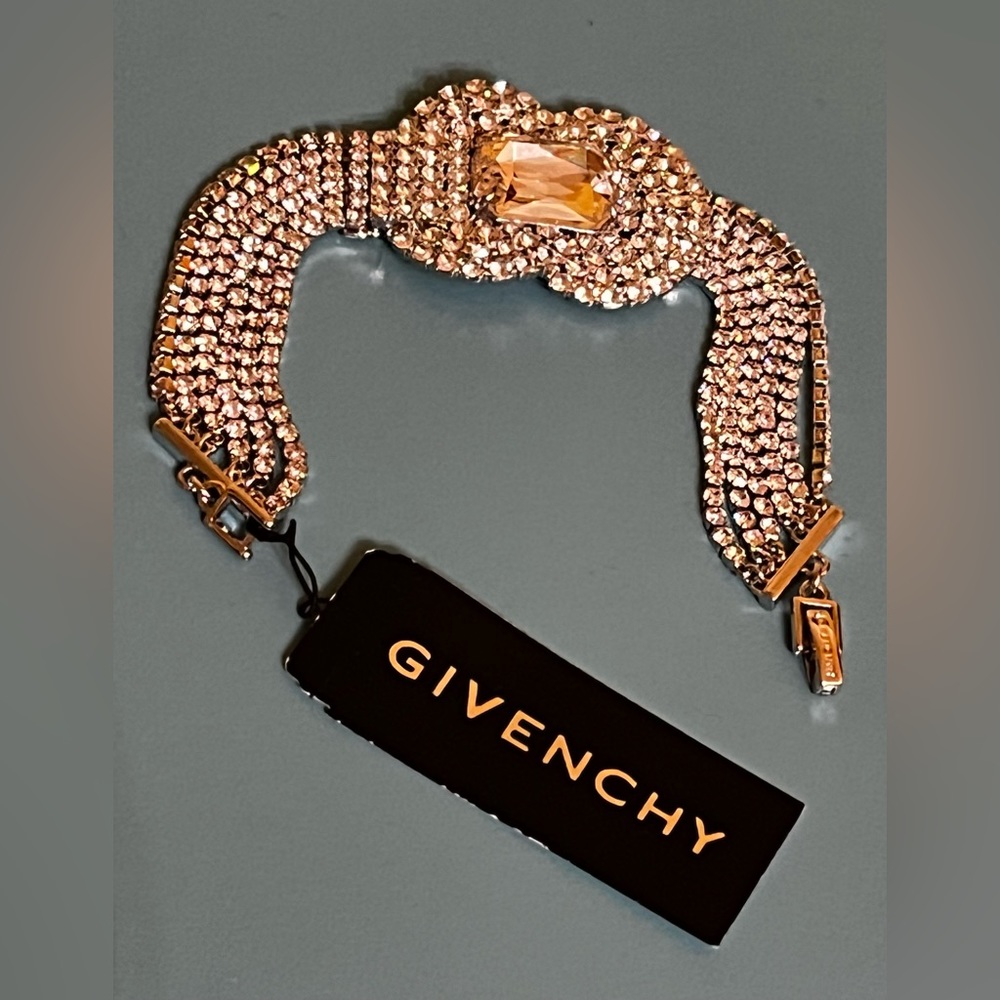 GIVENCHY Crystal Multi-Row Statement Flex Bracelet - Picture 4 of 5